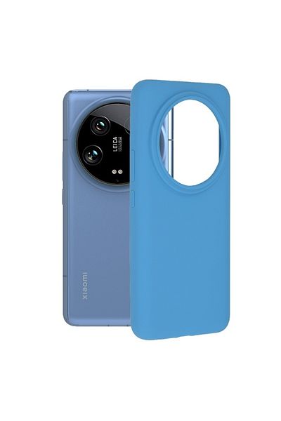 Techsuit Husă pentru Xiaomi 14 Ultra - Silicon cu Margini Moale - Albastru Denim