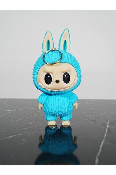 colezium Labubu Figure Keychain 2 Pieces Turquoise 13 cm Quality -