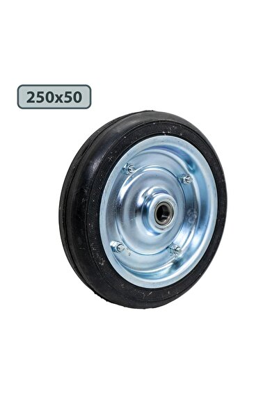 Titi Yük Taşıma Dolgu Lastik Teker Çelik Saç Jant 250 x 50 mm