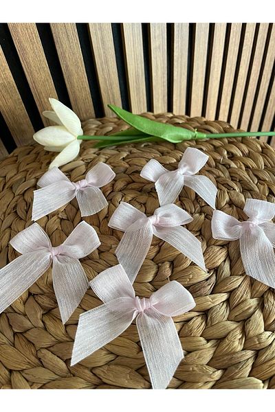 HİMENİSA Linen Ribbon Bow Ready 25 Pieces