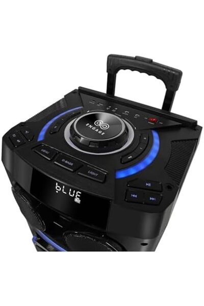 Engage Party Speaker (EPS1222), Black - 100W Bluetooth Speaker with Built-In Disco Lights