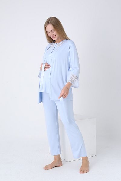 Miss Dünya Lissa Lace Detailed Pajama Set Suitable for Pregnant and Postpartum Women