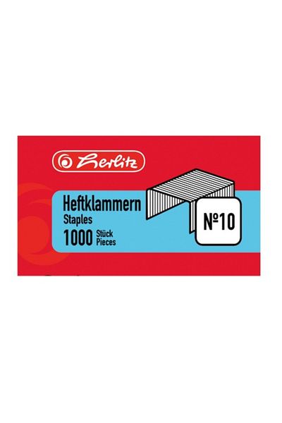 Herlitz Stapler Staples No.10, 1000 Pieces/box