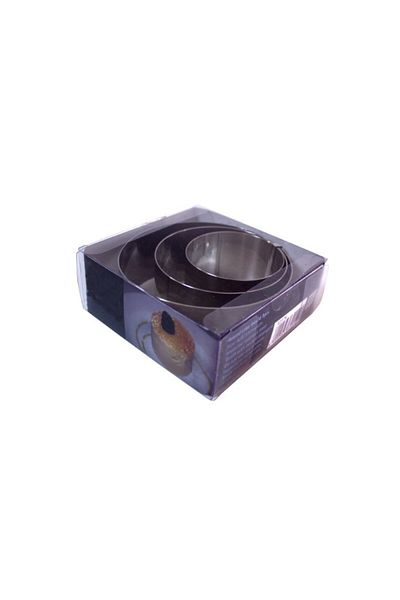 gogiva Gastro mold set, Stainless steel, Round, 3 pcs