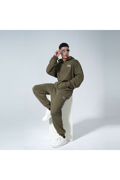 ZAAS Loungewear Hoodie Set – Olive Green Eco-Friendly Sustainable Sweatshirts