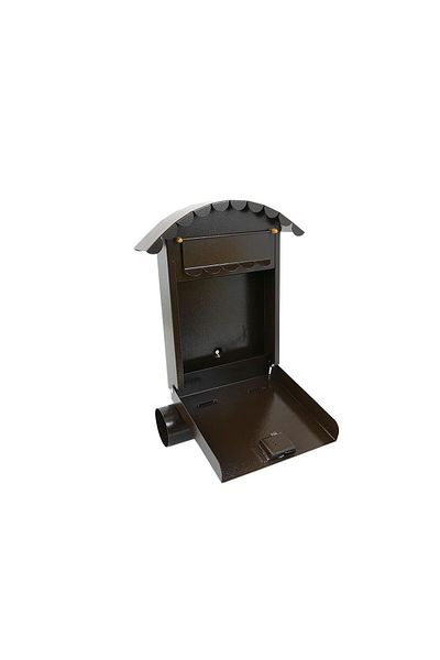 damech Mailbox, with space for newspaper, brown, B6 format, 24.5x7x36.5 cm,