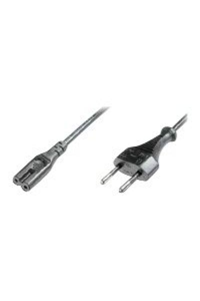 Digitus Kabel zasilający | 1.8 m | Czarny | IEC 60320 C7 Europlug | CEE 7/16 Europlug | 2-przewodowy