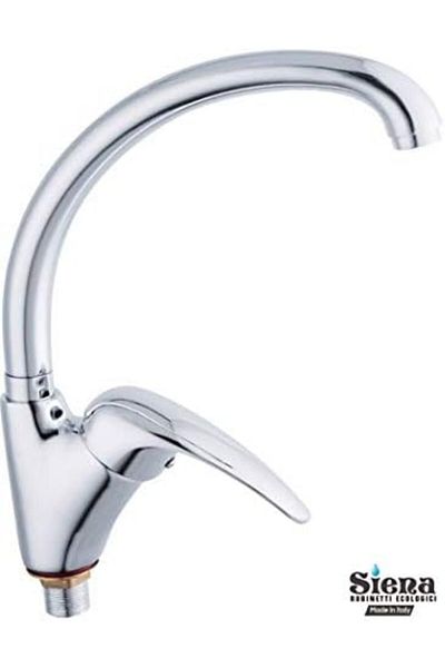 Siena Kitchen Faucet chrome plated complete set with flexible mixer piper and accessories (Series 4)