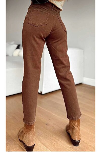 jsshop collection ŠKOLSKÉ NOHAVICE mom jeans s vysokým pásom z lycry /y.e.n.i...