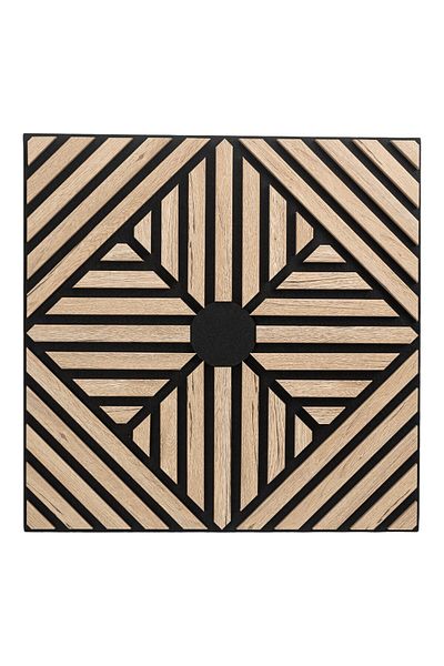 Naimeed Company Set de 5 panouri acustice decorative, MDF și fetru, Naimeed D6769, 60x60x1.8cm, Stejar închis