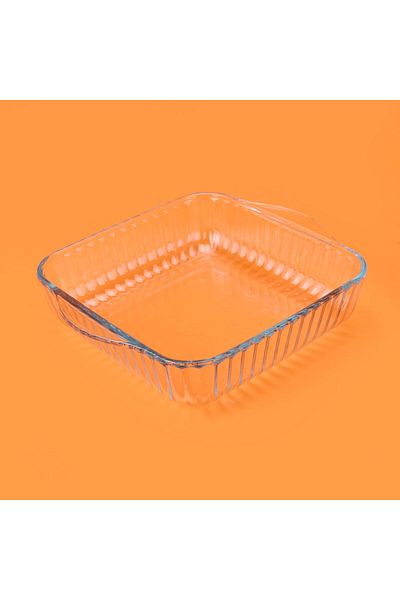Paşabahçe Borcam Oven Tray - Transparent - 19X19 cm