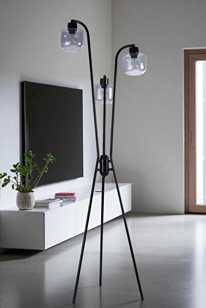 Lumexx YENİ AKASYA 3 LÜ SİYAH LAMBADER FÜME CAMLI