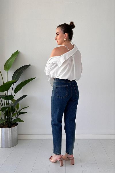 MaziButik Stoned Tumbled Jean Blue