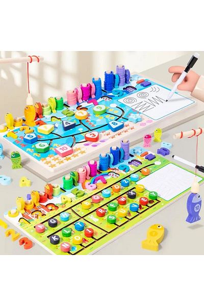 rexa Kids Educational Matching Wooden Trafic Ocean Farm Dinosaur Board Puzzle Game