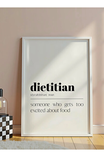 DES VU PRINT Diyetisyen Posteri, Diyetisyen Ofis Dekor Çerçevesiz Poster
