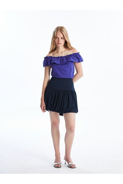 LC Waikiki تنورة بالون مستقيمة بخصر مطاطي للسيدات