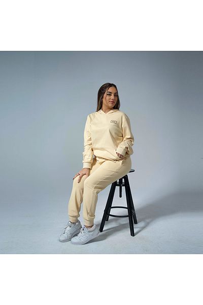 ZAAS Loungewear Hoodie Set – Beige Eco-Friendly Sustainable Sweatshirts