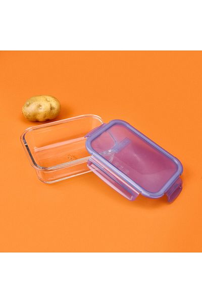 Paşabahçe Lockie&Lock Storage Container - Transparent / Blue - 1030 ml