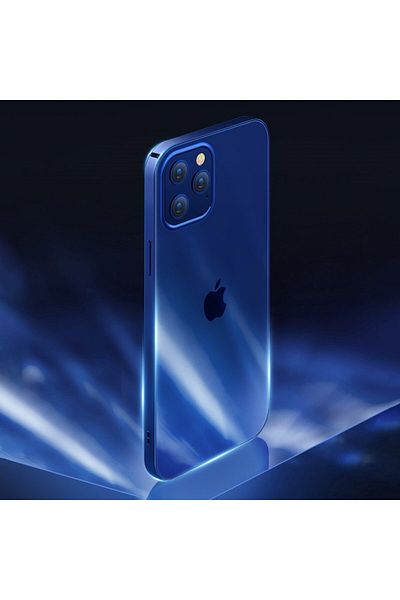 Joyroom NBS ultra cienkie przezroczyste etui z metaliczną ramką do iPhone 12 Pro Max zielony