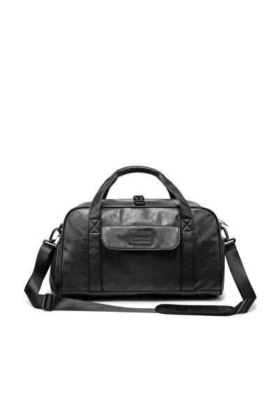 Kinmac Αθλητική τσάντα, Kinmac, Δέρμα, Μαύρο