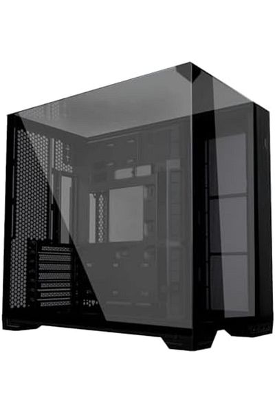 Lian Li O11 Vision Compact Black Stainless Steel ATX Mid Tower with Rear IO Support - O11VPX