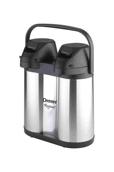 Dessini Regina Stainless Steel Double Flask Silver/Black