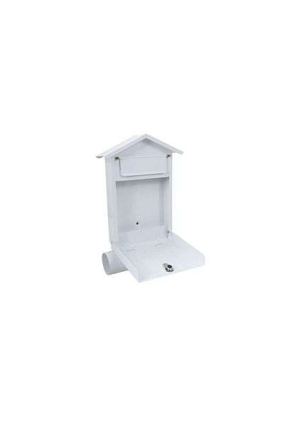 damech Mailbox, with space for newspaper, white, B6 format, 23x7x37.5 cm,