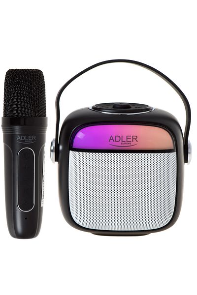 Adler Europe Głośnik karaoke z mikrofonem | AD 1199B | Bluetooth | Czarny | Przenośny | Połączenie bezprzewodowe