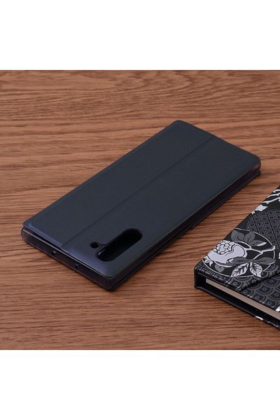 Techsuit Husă pentru Samsung Galaxy Note 10 4G / Note 10 5G - Seria eFold - Albastru închis