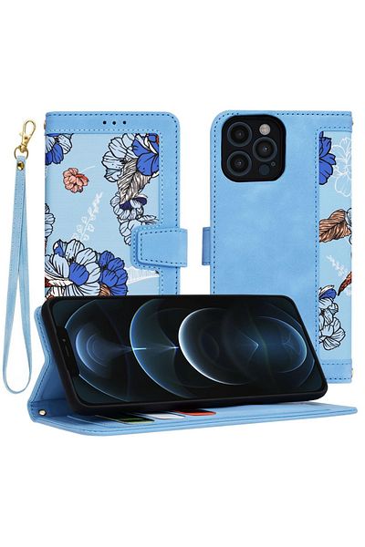 Techsuit Husă pentru iPhone 12 Pro Max - FlipCraft - Albastru vibrant