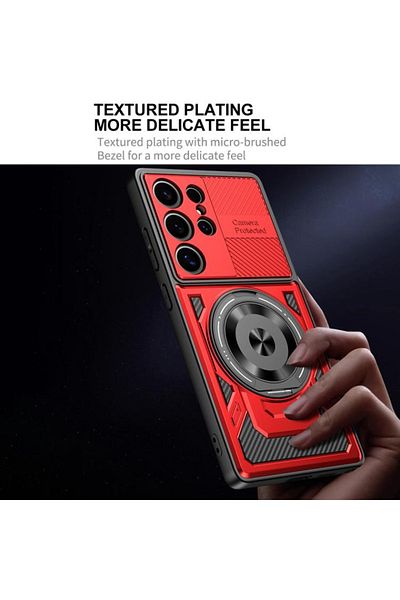 SKYDDAR INNOVATION Case for Samsung Galaxy A33 5G, RuggedCam, Anti-shock magnetic ring, sticker set, Gray