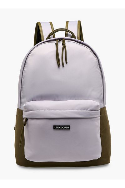 Lee Cooper Colourblock Backpack with Adjustable Shoulder Straps and Zip Closure - 15x30x40 cm