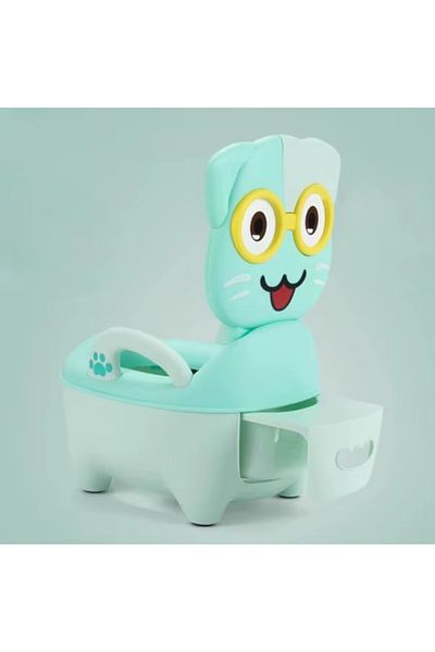 Little Mom Olita pentru copii Little Mom Smiling Cat Blue, cu colac din PVC, cu compartiment de colectare detas