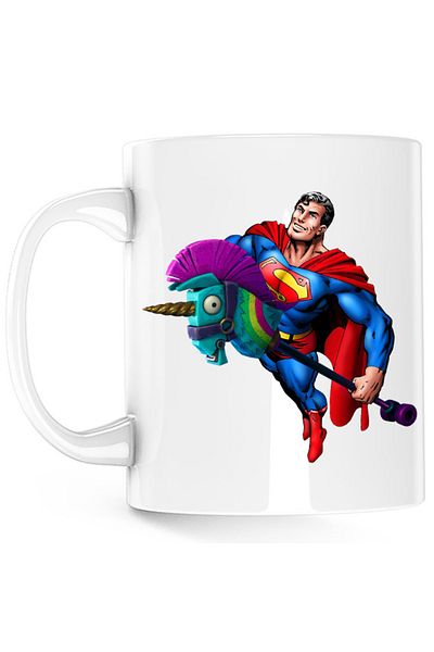 OEM Cana Superman Fortnite Horse Colorfull Troll Fly Happy Smilling, alba, 330 ml