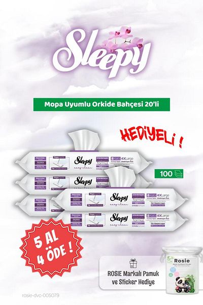 Sleepy Buy 5 Pay 4 Mopa Compatible Orchid Garden 20's and Rosie Baby Cotton
