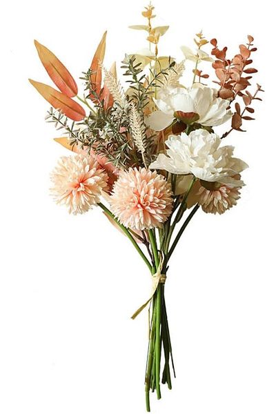 COOYA Artificial Flowers Home Living Room Decor Wedding Arrangement Fake Tables Centerpieces Bouquet
