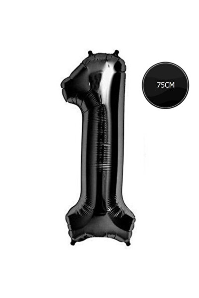 Bp Bizden Pastacılık 75cm 1 Number Foil Balloon Black
