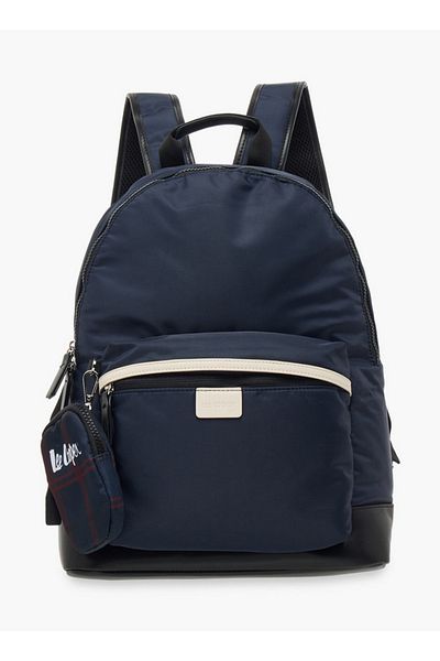 Lee Cooper Lee Cooper Solid School Backpack and Zip Closure and Pouch - 31x15x41 cm