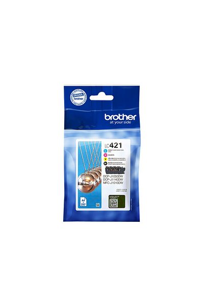 3D Brothers Brother | 421 Value Pack | Czarny | Żółty | Cyjan | Magenta | Wkład atramentowy | 200 stron