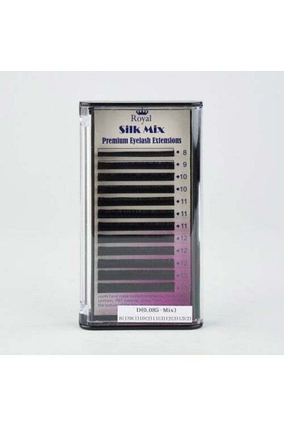 Royal Beauty Extensii de gene premium ROYAL Silk, curbură D, grosime 0,085 mm