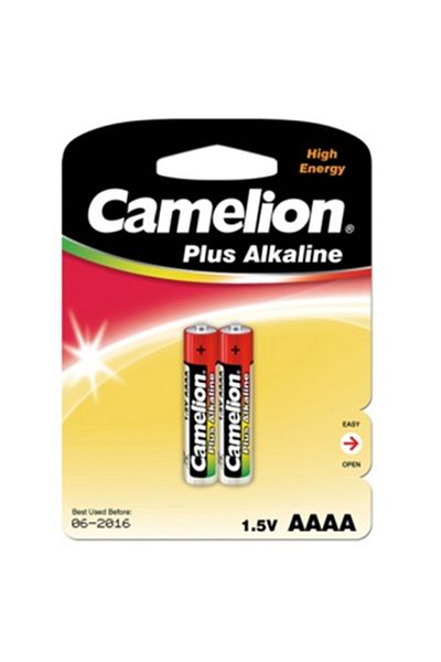 CAMELION JEWELS Baterii alcaline Camelion Plus AAAA 1.5V (LR61), pachet de 2 (pentru jucării, telecomenzi și dispozitive similare)