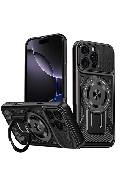 SKYDDAR INNOVATION Husă pentru iPhone 16 Pro Max, RuggedCam, inel magnetic re...