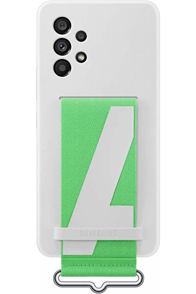 Samsung Husă din silicon cu curea pentru Galaxy A53 5G, EF-GA536TWEGWW, albă