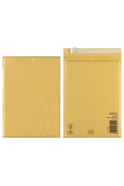Herlitz Plic cu bule, autoadeziv, dimensiune 170x220mm, culoare maro, set de 10