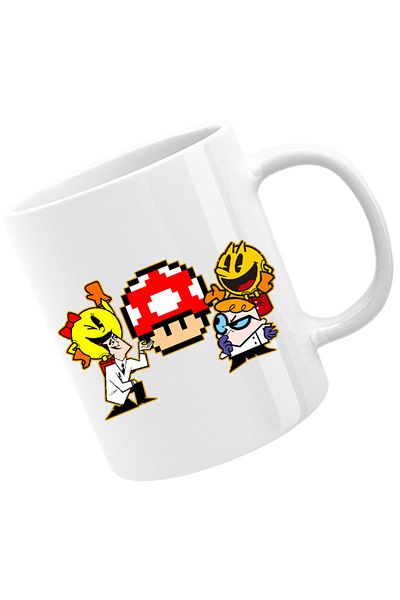 OEM Cana Pac Man Mushroom Mario Woman Dexter Powerpuff Girls, alba, 330 ml