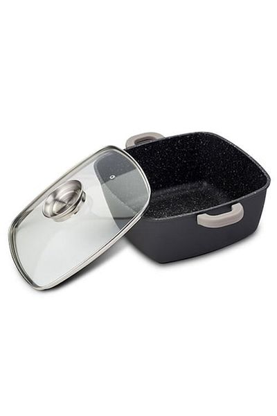 Masterline Square Saucepan, 24x24cm With Granite Coating