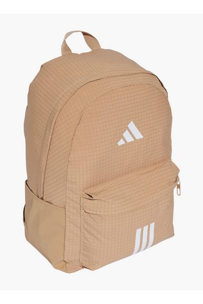 adidas حقيبة ظهر مدرسية بطباعة شعار مع أحزمة قابلة للتعديل وسحاب للإغلاق - 15 × 31 × 44 سم