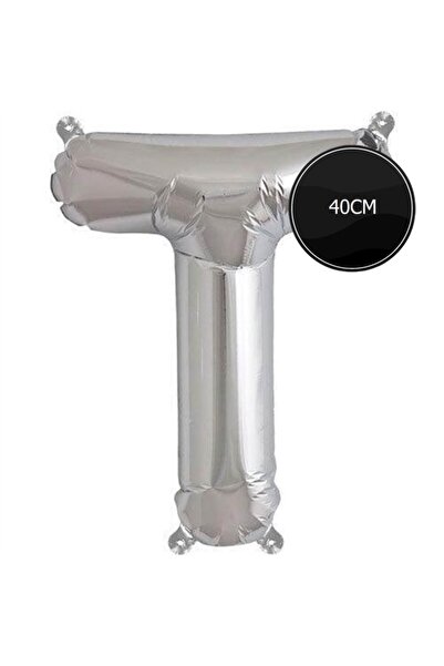 Bp Bizden Pastacılık 40cm Letter t Foil Balloon Silver