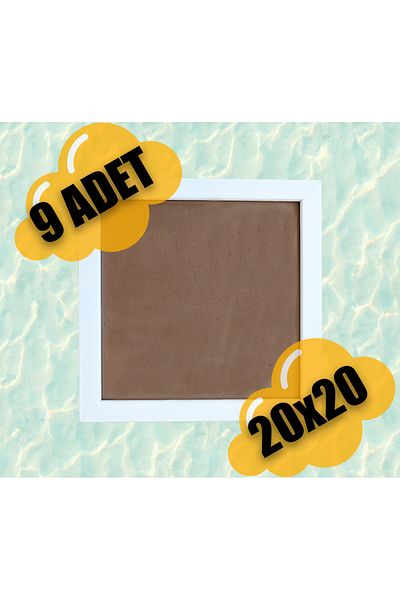 Wooden Factory White 20X20 Frame Set of 9 – Blank Picture/Photo Frame Wall Decor