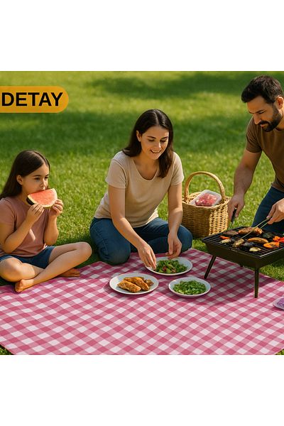 BEYLİNİ Picnic Mat Table Floor Breakfast Table Practical Portable Foldable Picnic Mat 150X150 cm